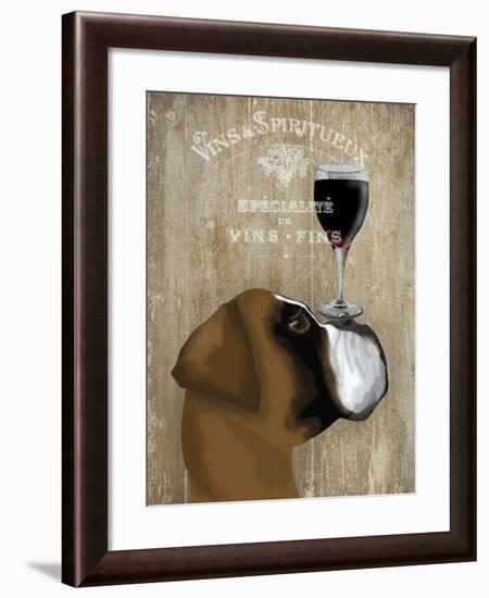 Dog Au Vin Boxer-Fab Funky-Framed Art Print