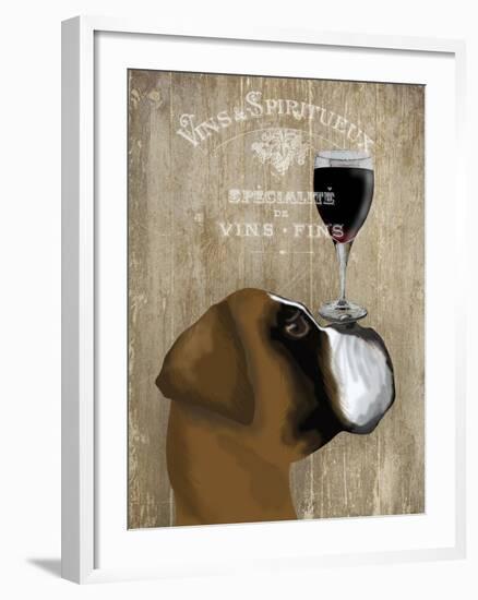 Dog Au Vin Boxer-Fab Funky-Framed Art Print