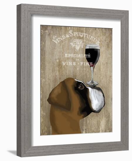 Dog Au Vin Boxer-Fab Funky-Framed Art Print