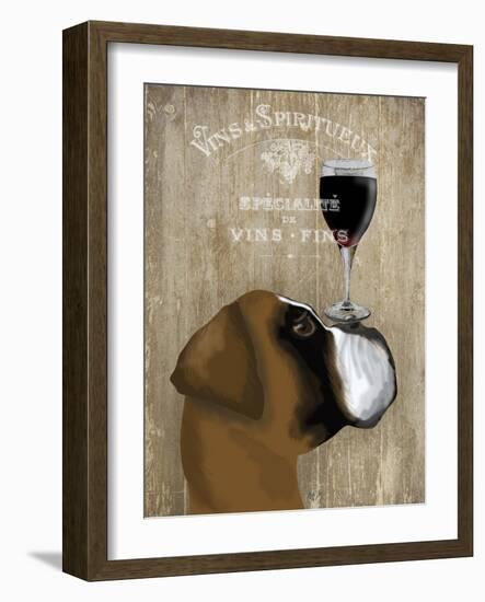 Dog Au Vin Boxer-Fab Funky-Framed Art Print