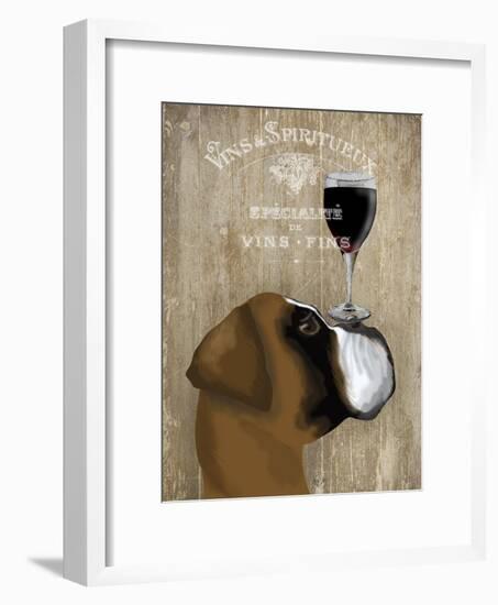 Dog Au Vin Boxer-Fab Funky-Framed Art Print