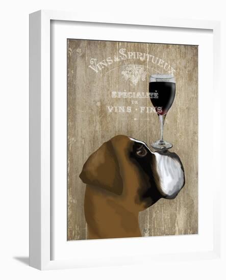 Dog Au Vin Boxer-Fab Funky-Framed Art Print