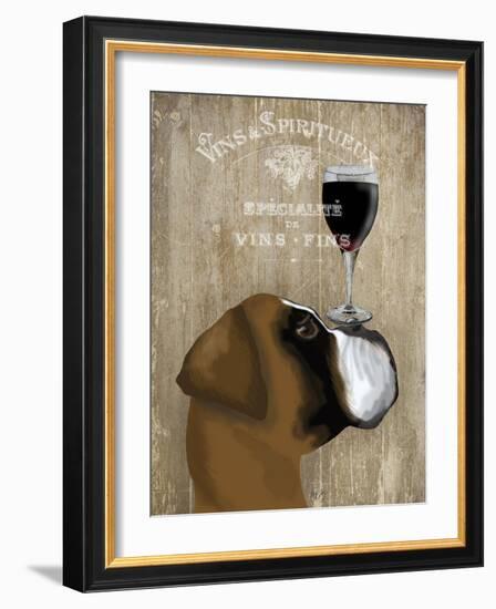 Dog Au Vin Boxer-Fab Funky-Framed Art Print