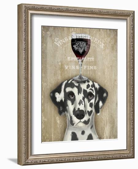 Dog Au Vin Dalmatian-Fab Funky-Framed Art Print