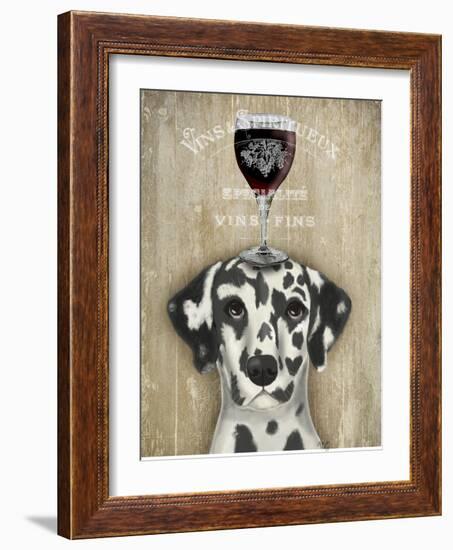 Dog Au Vin Dalmatian-Fab Funky-Framed Art Print