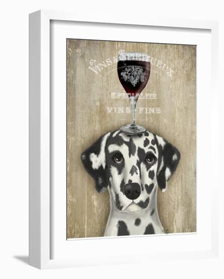 Dog Au Vin Dalmatian-Fab Funky-Framed Art Print