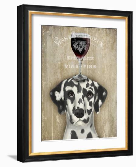 Dog Au Vin Dalmatian-Fab Funky-Framed Art Print