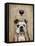 Dog Au Vin English Bulldog-Fab Funky-Framed Stretched Canvas