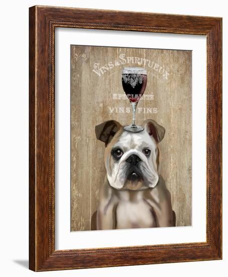 Dog Au Vin English Bulldog-Fab Funky-Framed Art Print