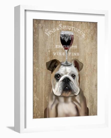 Dog Au Vin English Bulldog-Fab Funky-Framed Art Print