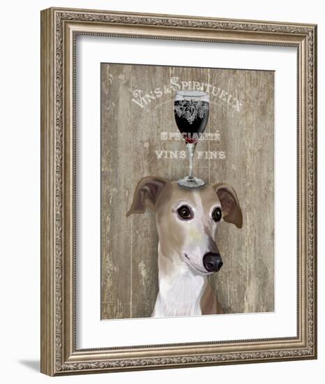 Dog Au Vin Greyhound-Fab Funky-Framed Art Print