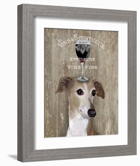 Dog Au Vin Greyhound-Fab Funky-Framed Art Print