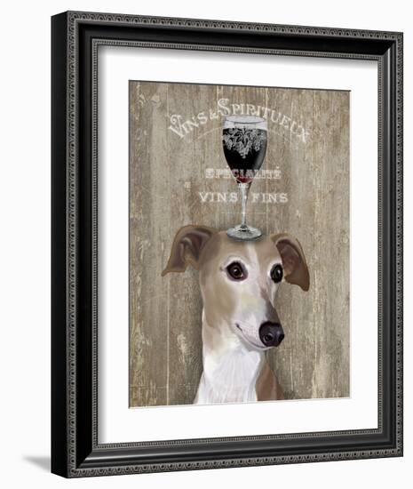 Dog Au Vin Greyhound-Fab Funky-Framed Art Print