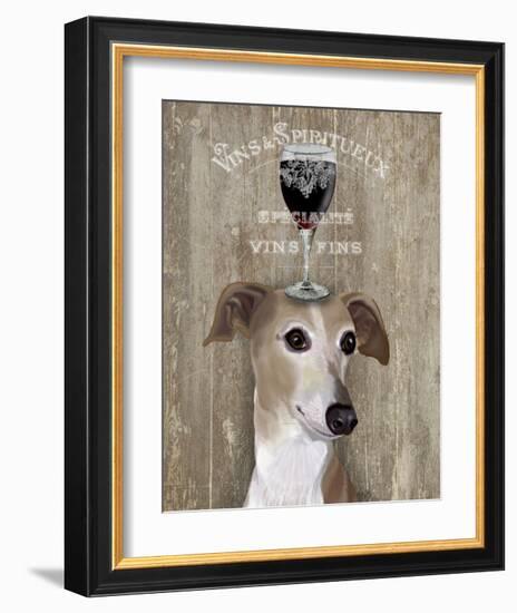 Dog Au Vin Greyhound-Fab Funky-Framed Art Print