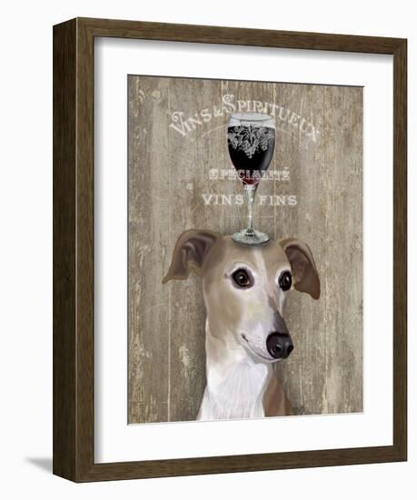 Dog Au Vin Greyhound-Fab Funky-Framed Art Print