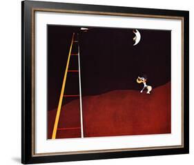 Dog Barking at the Moon-Joan Miro-Framed Art Print