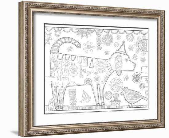 Dog Bella CB-Jill Mayberg-Framed Giclee Print