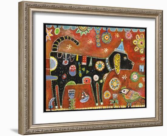 Dog Bella Color-Jill Mayberg-Framed Giclee Print