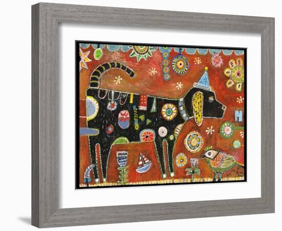 Dog Bella Color-Jill Mayberg-Framed Giclee Print