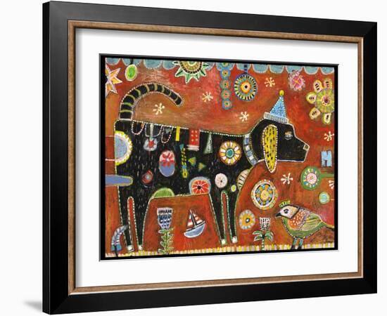 Dog Bella Color-Jill Mayberg-Framed Giclee Print