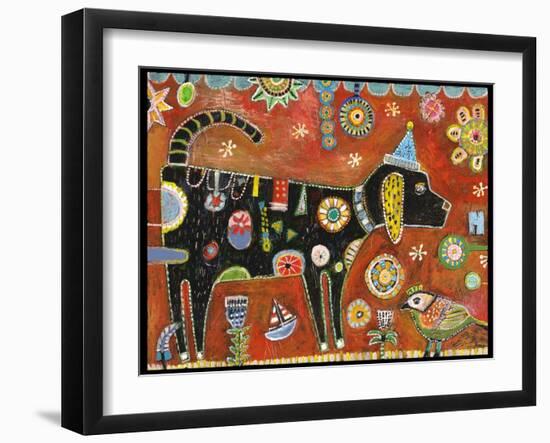 Dog Bella Color-Jill Mayberg-Framed Giclee Print