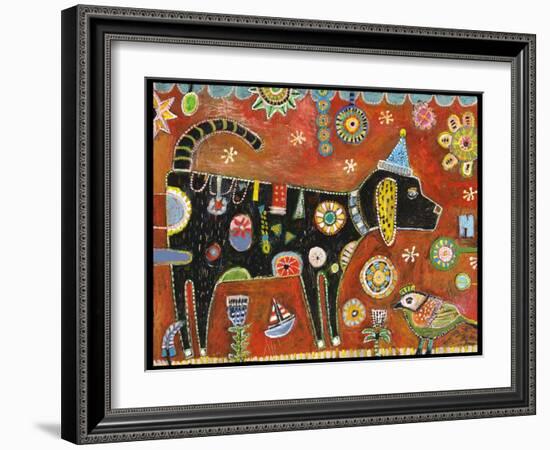 Dog Bella Color-Jill Mayberg-Framed Giclee Print