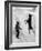 Dog Catching a Snowball-Karl Weatherly-Framed Photographic Print