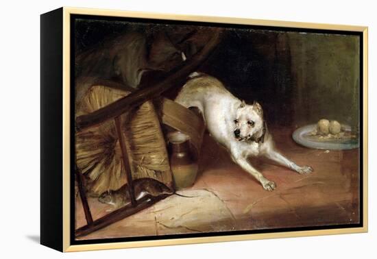 Dog Chasing a Rat, 19th or Early 20th Century-Briton Riviere-Framed Premier Image Canvas