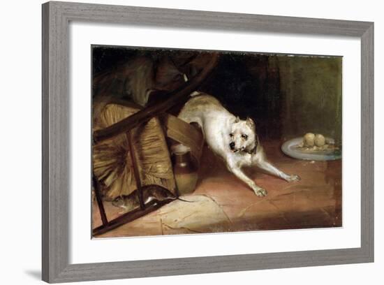 Dog Chasing a Rat, 19th or Early 20th Century-Briton Riviere-Framed Giclee Print