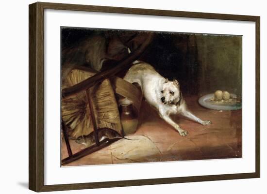 Dog Chasing a Rat, 19th or Early 20th Century-Briton Riviere-Framed Giclee Print