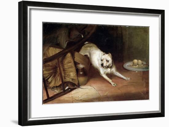 Dog Chasing a Rat, 19th or Early 20th Century-Briton Riviere-Framed Giclee Print