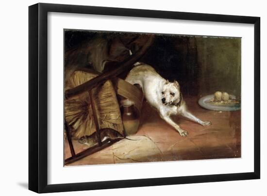 Dog Chasing a Rat, 19th or Early 20th Century-Briton Riviere-Framed Giclee Print