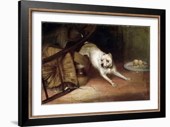 Dog Chasing a Rat, 19th or Early 20th Century-Briton Riviere-Framed Giclee Print