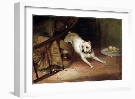 Dog Chasing a Rat, 19th or Early 20th Century-Briton Riviere-Framed Giclee Print