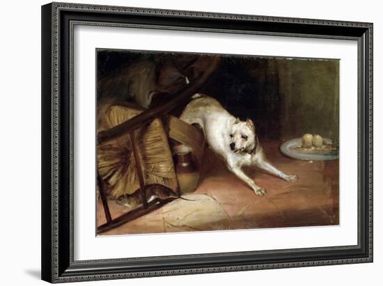 Dog Chasing a Rat, 19th or Early 20th Century-Briton Riviere-Framed Giclee Print