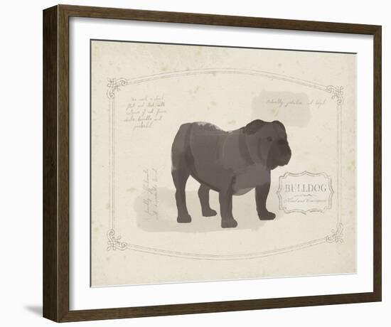 Dog Club - Bulldog-Clara Wells-Framed Giclee Print