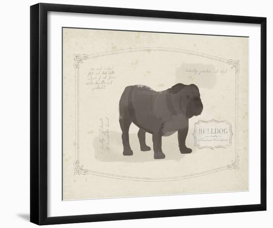 Dog Club - Bulldog-Clara Wells-Framed Giclee Print