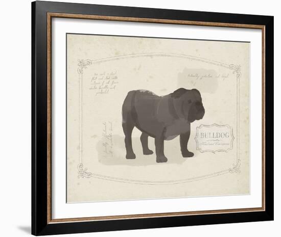 Dog Club - Bulldog-Clara Wells-Framed Giclee Print