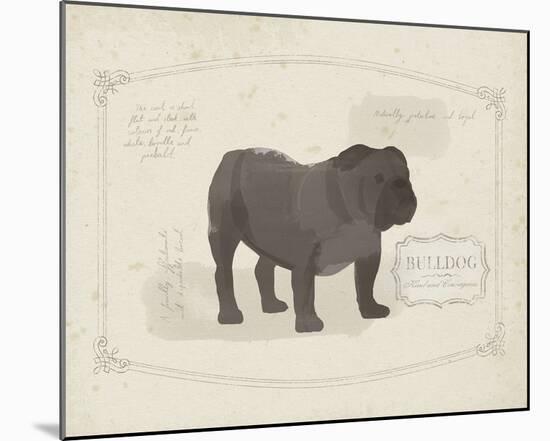 Dog Club - Bulldog-Clara Wells-Mounted Giclee Print