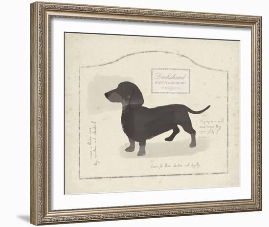 Dog Club - Dachshund-Clara Wells-Framed Giclee Print