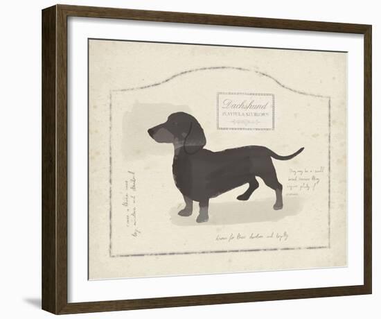 Dog Club - Dachshund-Clara Wells-Framed Giclee Print