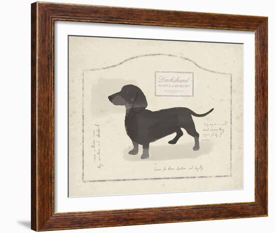 Dog Club - Dachshund-Clara Wells-Framed Giclee Print