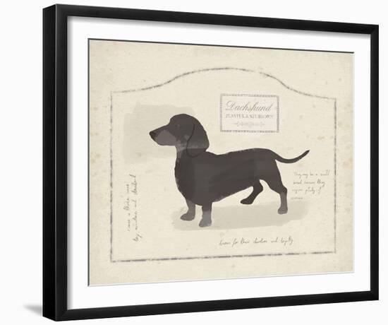Dog Club - Dachshund-Clara Wells-Framed Giclee Print