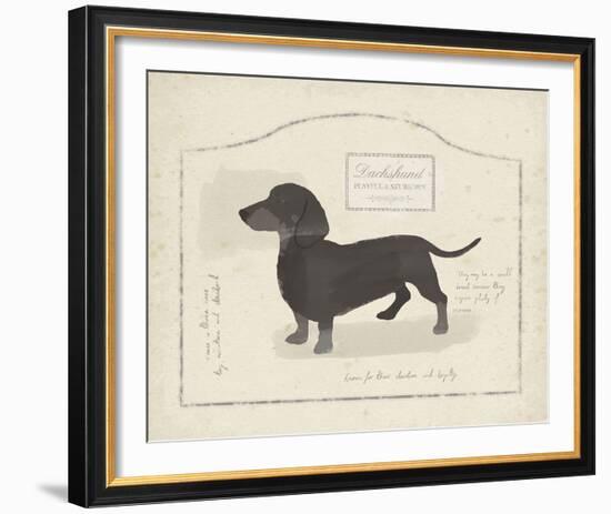 Dog Club - Dachshund-Clara Wells-Framed Giclee Print