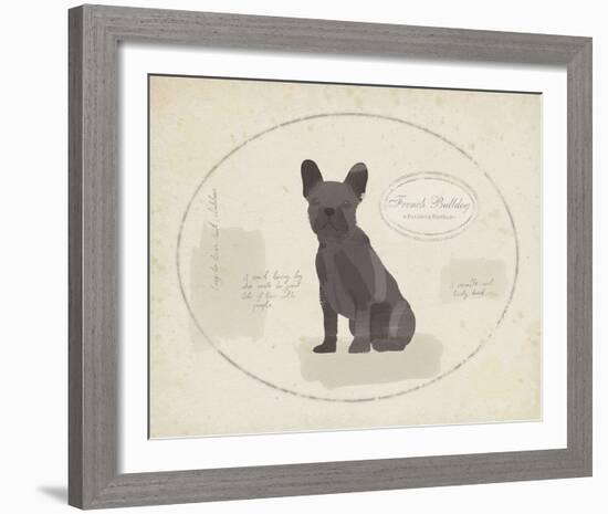 Dog Club - French Bulldog-Clara Wells-Framed Giclee Print