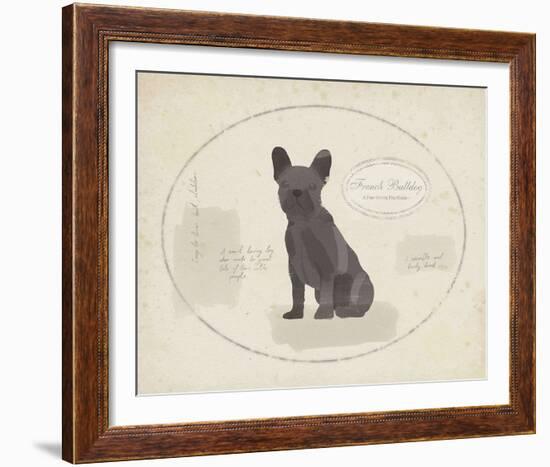 Dog Club - French Bulldog-Clara Wells-Framed Giclee Print