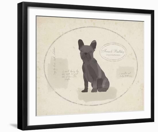 Dog Club - French Bulldog-Clara Wells-Framed Giclee Print