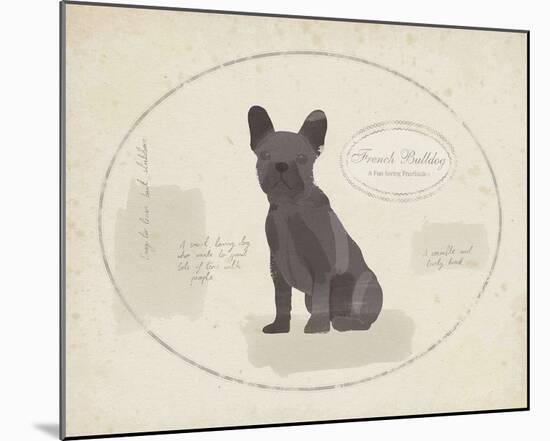 Dog Club - French Bulldog-Clara Wells-Mounted Giclee Print