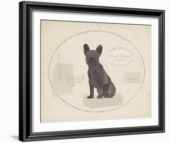 Dog Club - French Bulldog-Clara Wells-Framed Giclee Print