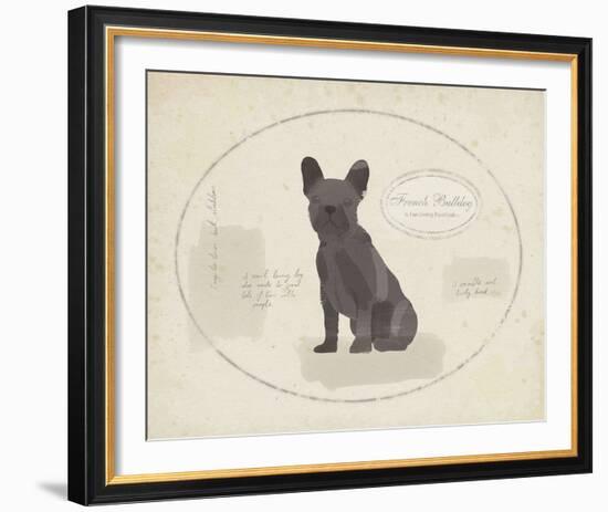 Dog Club - French Bulldog-Clara Wells-Framed Giclee Print